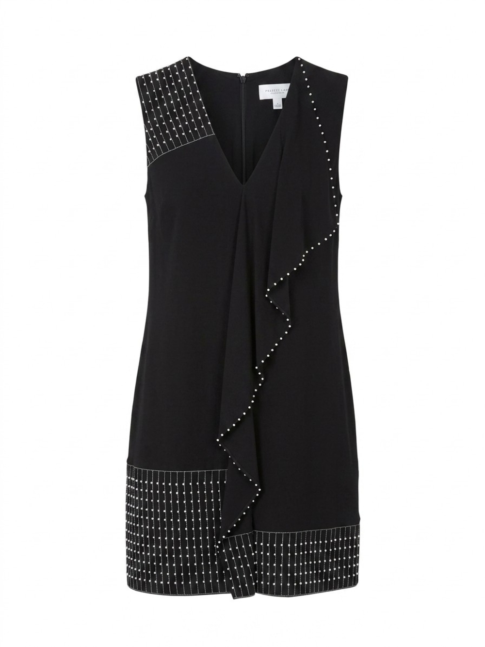 10 Crosby Derek Lam Black Sleeveless Mini Dress with Stud Detail